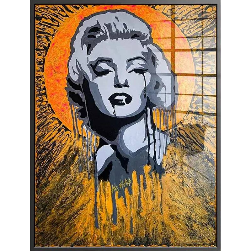 Tableau acrylique Marilyn Sun noir