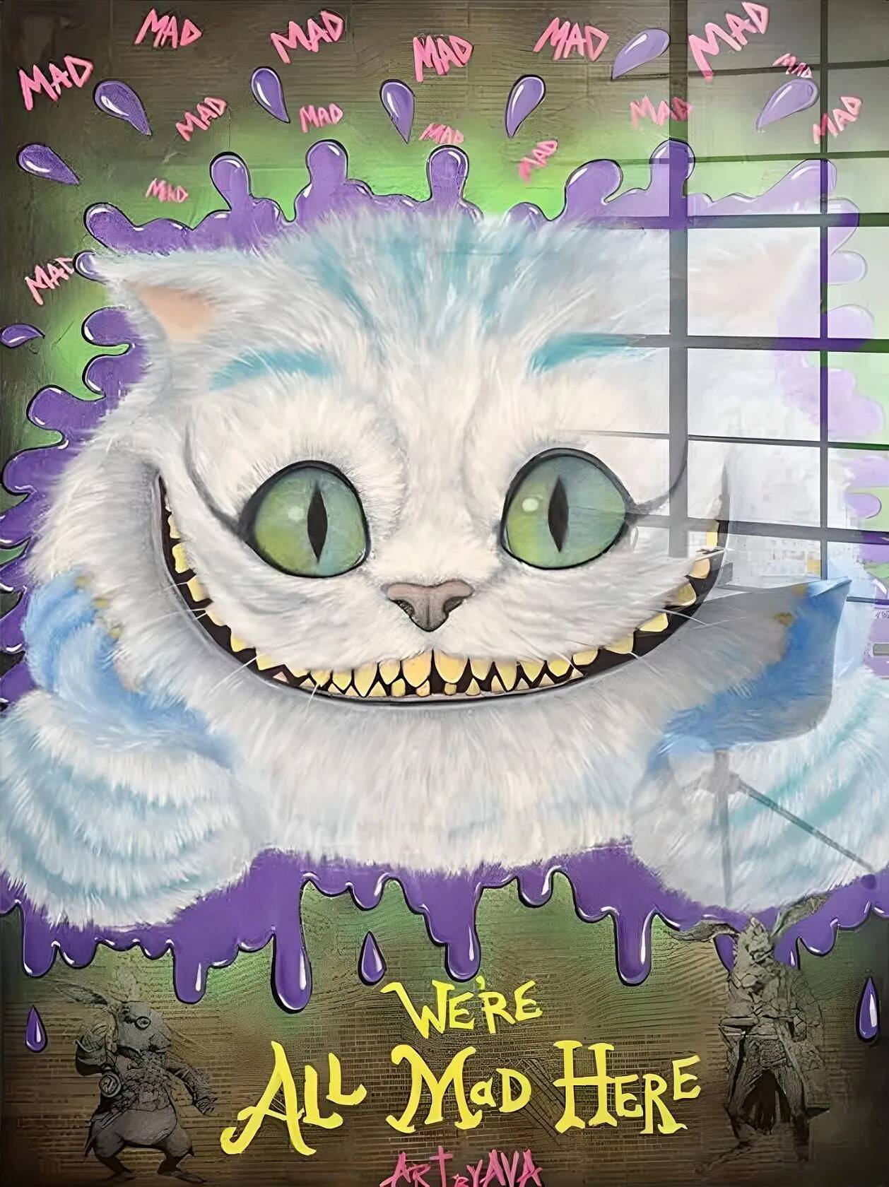 Tableau acrylique Mad Cat