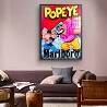 Tableau acrylique Popeye Vs Bluto noir