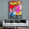 Tableau acrylique Popeye Vs Bluto noir