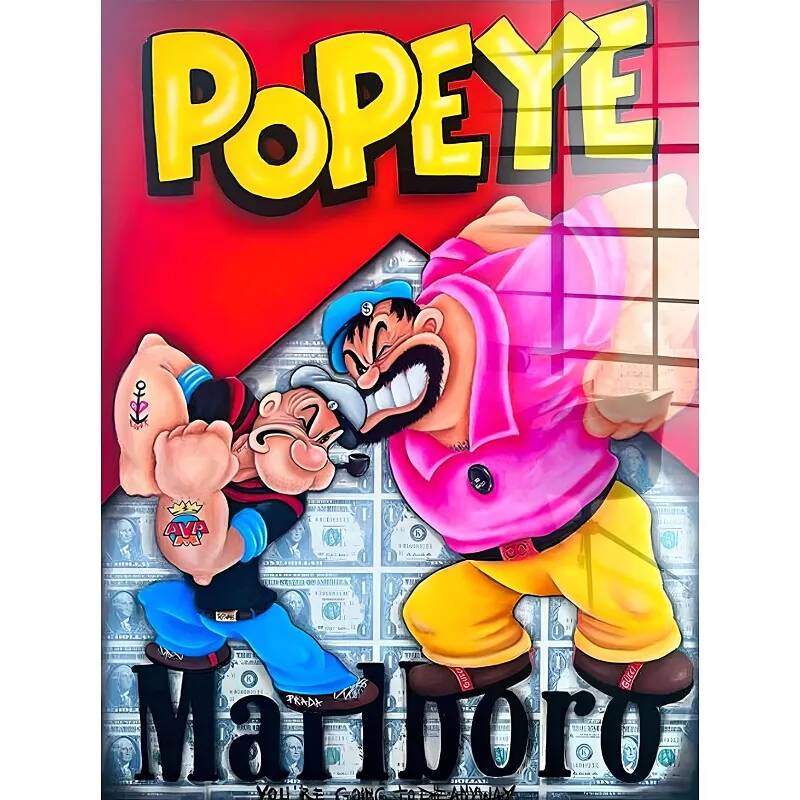 Tableau acrylique Popeye Vs Bluto