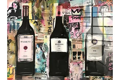 Tableau acrylique Vin Rouge Italien