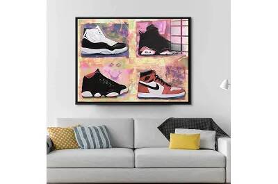 Tableau acrylique Air Jordan Sneaker noir