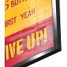 Tableau acrylique The First Year argent antique