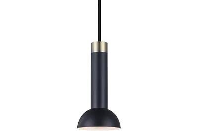 Lampe suspension en métal noir Ø8