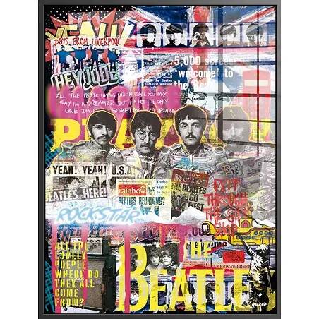 Tableau acrylique Beatles Novo noir