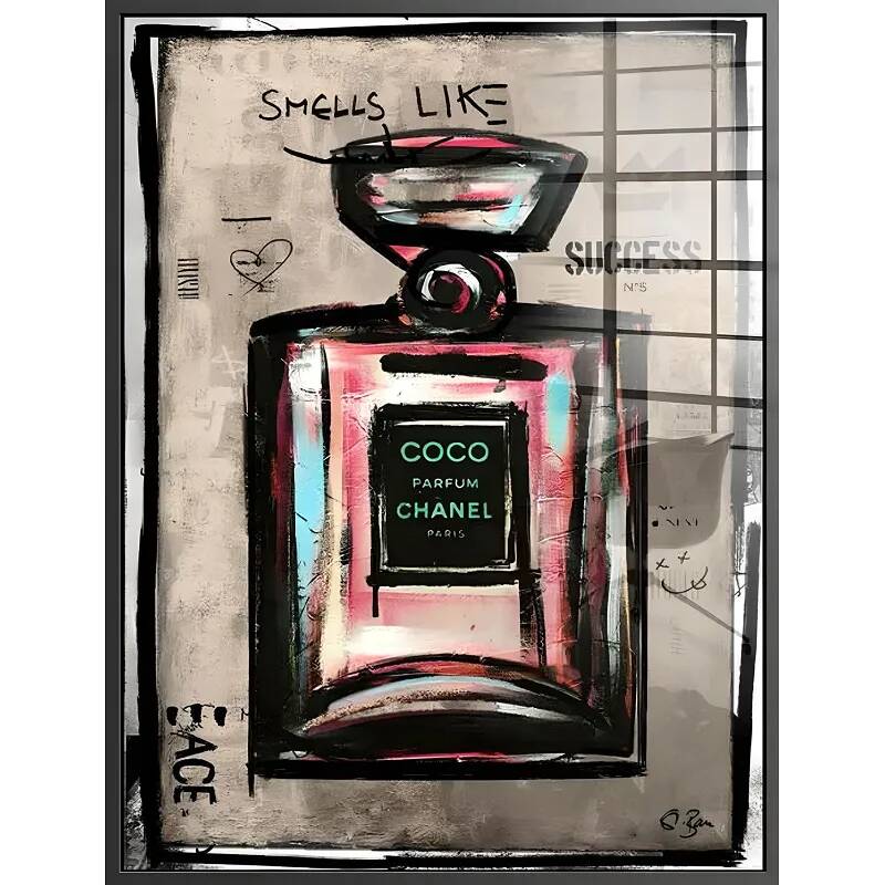 Tableau acrylique Coco Chanel noir