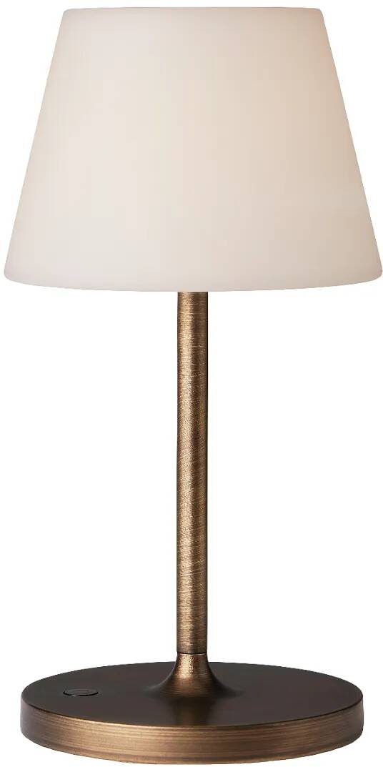 Lampe de table à LED en aluminium laiton antique H29