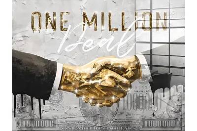 Tableau feuille d'or One Million Deal