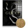 Tableau feuille d'or Gucci Snake noir