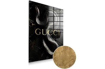 Tableau feuille d'or Gucci Snake