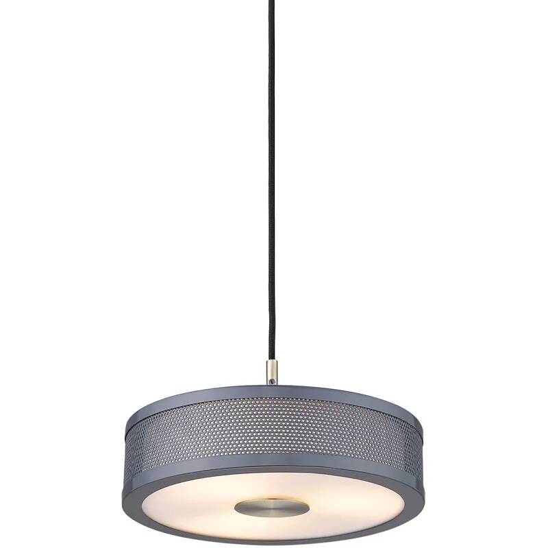 Lampe suspension en métal gris Ø24
