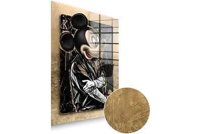 Tableau feuille d'or Gangster Mickey