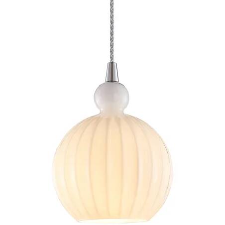 Lampe suspension en verre blanc Ø15