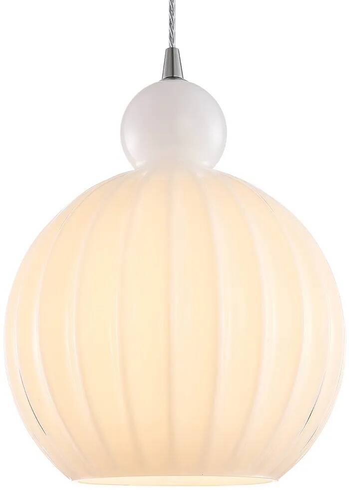 Lampe suspension en verre blanc Ø32