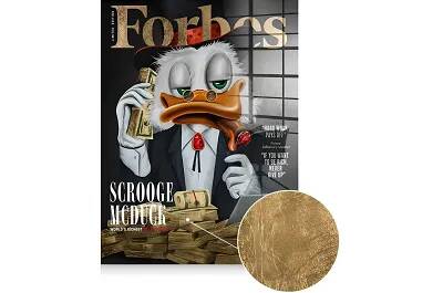 Tableau feuille d'or Billionaire Duck Scrooge