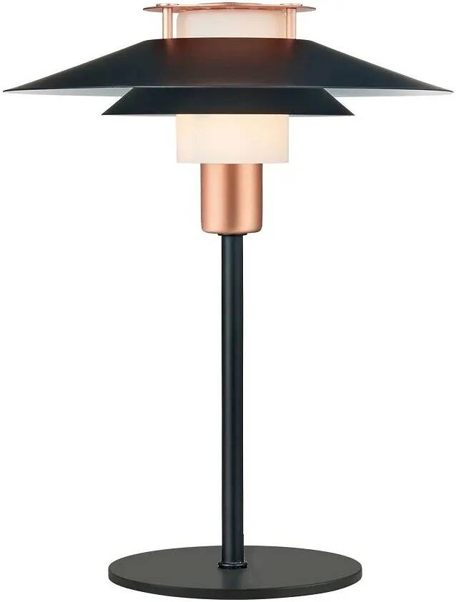 Lampe de table en métal noir et cuivre H30