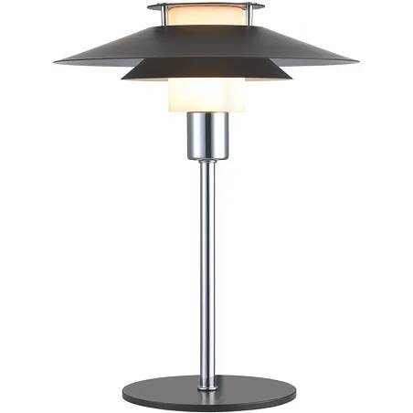 Lampe de table en métal noir et chromé H30