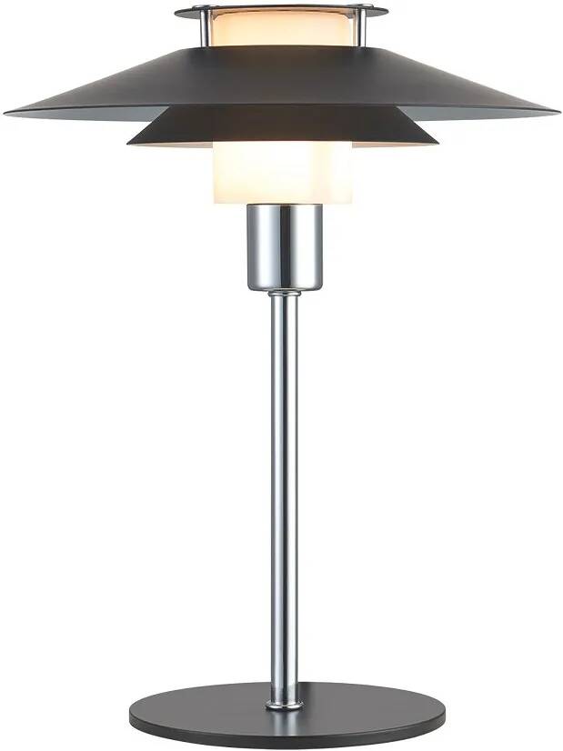 Lampe de table en métal noir et chromé H30