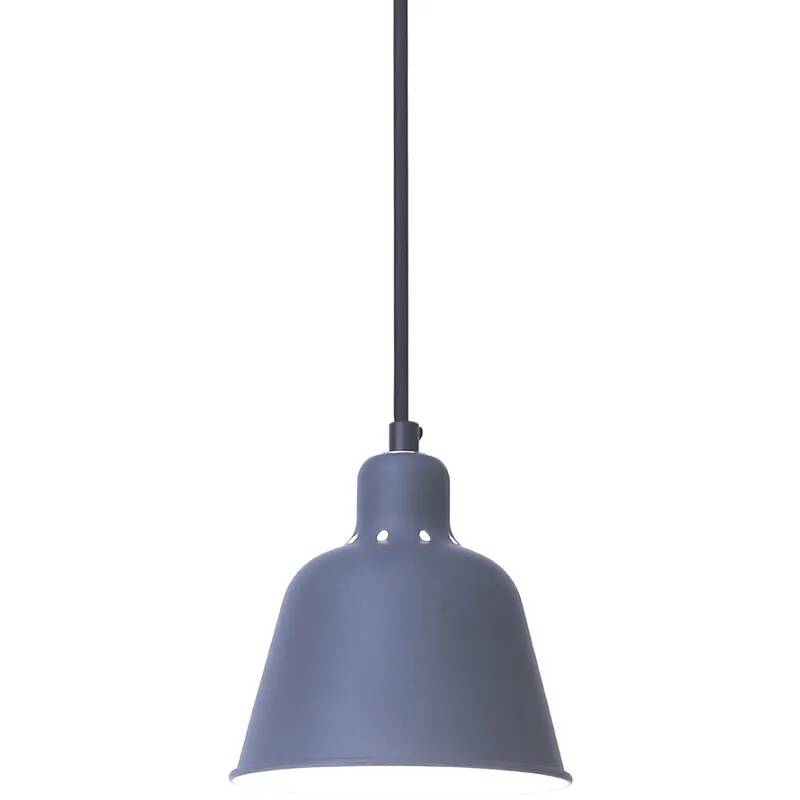 Lampe suspension en métal gris Ø15