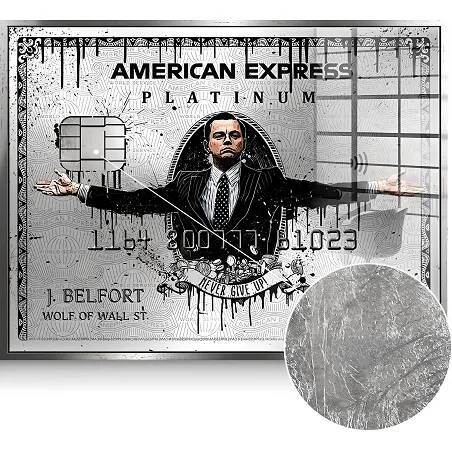 Tableau feuille d'argent Belfort American Express argent