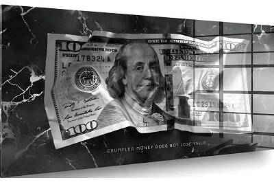 Tableau feuille d'argent Benjamin Franklin