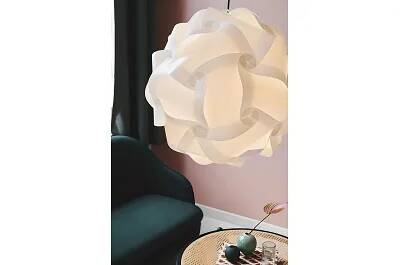 Lampe suspension en PVC blanc Ø40