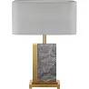 Lampe de table en aspect marbre gris et tissu gris