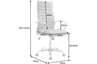 Chaise de bureau en tissu structuré gris avec accoudoirs