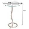 Table d'appoint design serpent en verre et aluminium cuivré