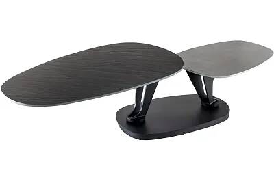 17273 - 185775 - Table basse rotative en céramique noir et gris