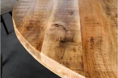 Table de salle à manger en bois massif de manguier