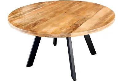 17276 - 185810 - Table de salle à manger en bois massif de manguier Ø145