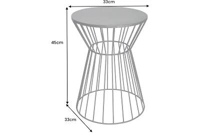 Table d'appoint design en métal noir Ø33