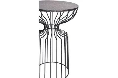 Table d'appoint design en métal noir Ø36