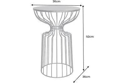 Table d'appoint design en métal noir Ø36