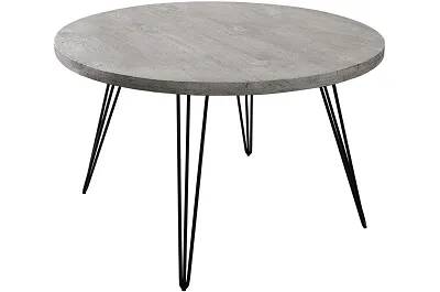 17307 - 186224 - Table de salle à manger en bois massif d'acacia gris sablé Ø120