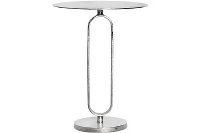 17321 - 186434 - Table d'appoint design en métal argenté Ø45
