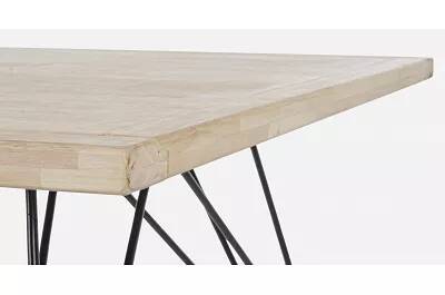 Table de salle à manger design en bois et acier noir 200x90