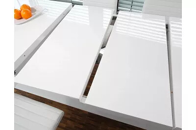 Table de salle à manger extensible blanc laqué L180-260