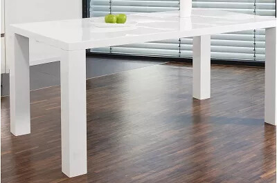 Table de salle à manger blanc laqué 180x90