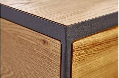 Table de chevet en bois massif chêne sauvage 1 tiroir
