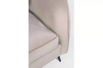 Canapé 2 places en velours beige avec coussins