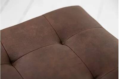 Chaise en microfibre capitonné marron vintage