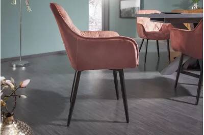 Set de 2 chaises en velours capitonné marron vintage