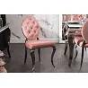 Set de 2 chaises baroque en velours capitonné rose antique