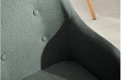 Set de 2 chaises en tissu gris