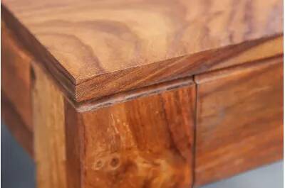 Table à manger en bois massif sheesham laqué L70x70