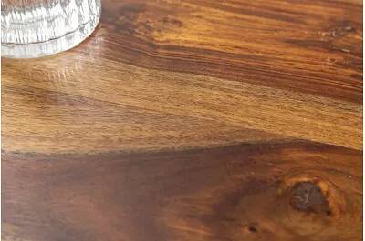 Table à manger en bois massif sheesham verni L80x80