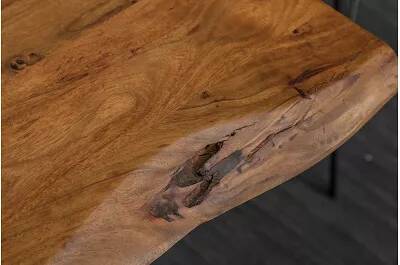 Table à manger en bois massif acacia laqué miel L160x90